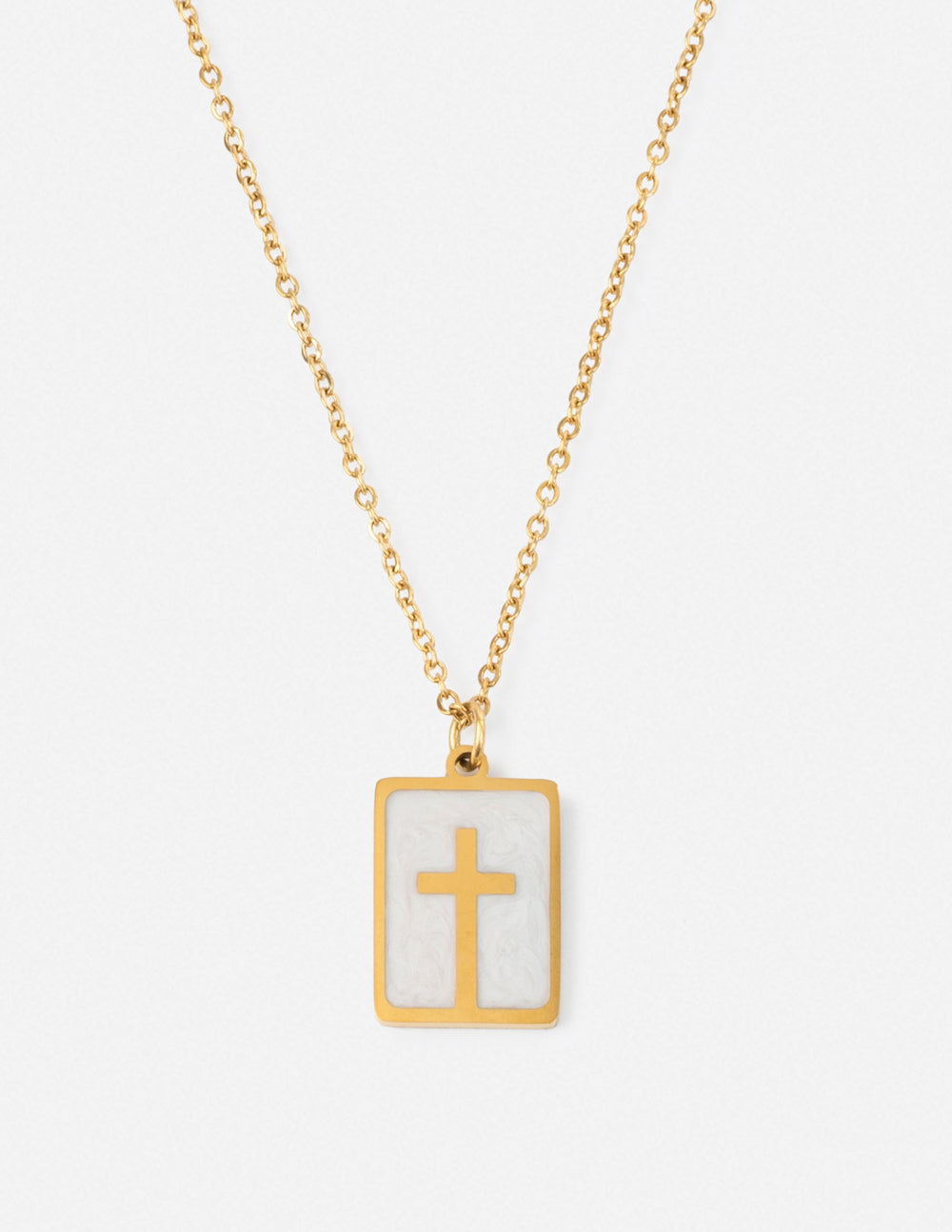 EF | Enamel Cross Necklace