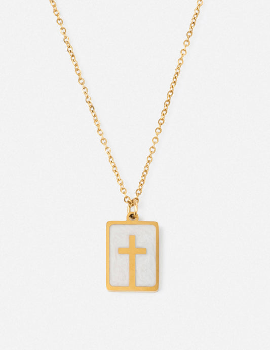 EF | Enamel Cross Necklace