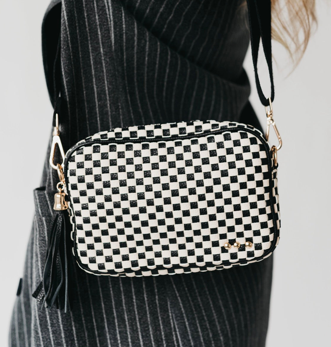 Woven Camera Crossbody