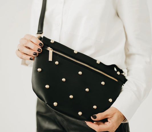 Chic Gold Stud Crossbody