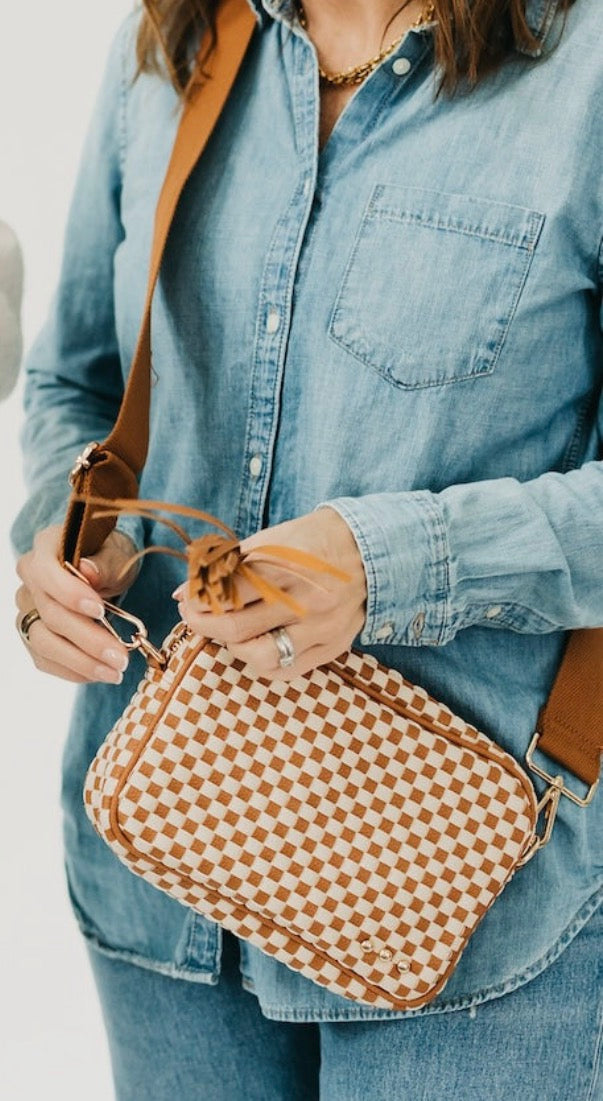 Woven Camera Crossbody