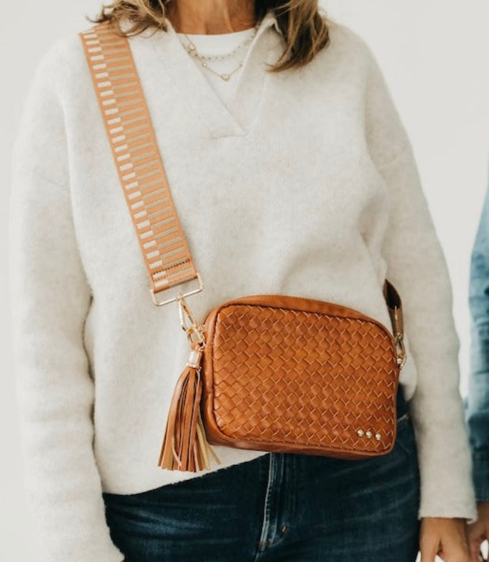 Woven Camera Crossbody